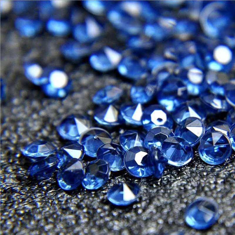 2000 stks Diamond Tabel Scatter Confetti Middelpunt wedding Bridal Shower verjaardag Anniversary bachelorette vrijgezellenfeest Decoratie: dark blue