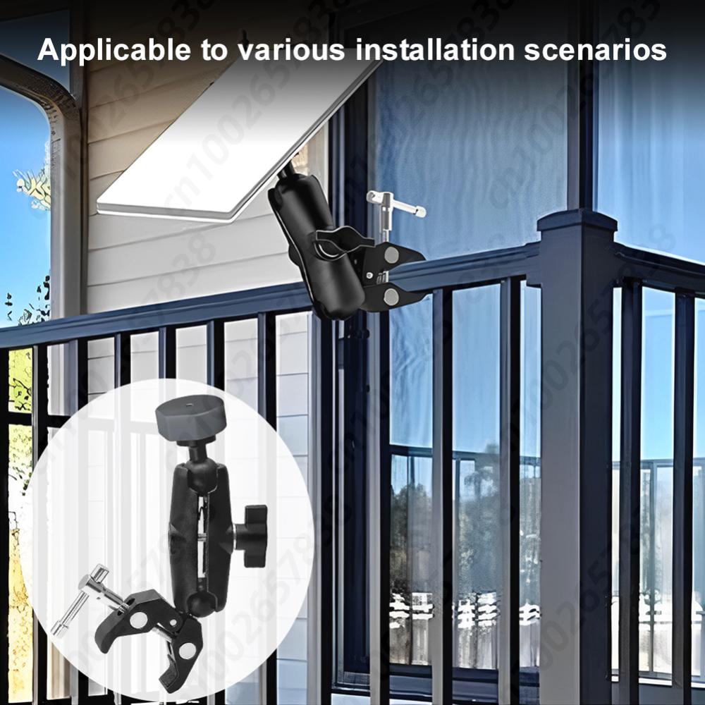 For Starlink Mini Mount Adjustable Clamp Bracket Kit Clamp Mount for RV Ladders Roof Rack Balcony