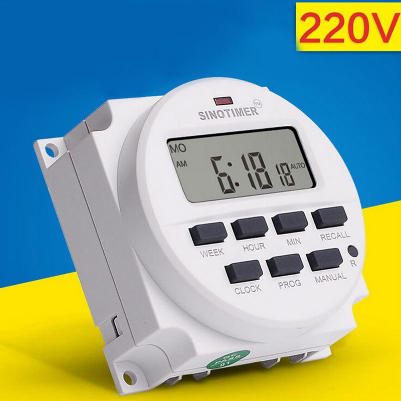 LCD Digital Programmable Timer Switch With UL Listed Relay Inside And Countdown Time Function 220 - 240V 16A AC