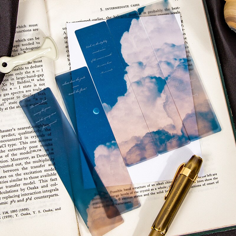 5 unidades/pacote espaço tour série marcador pvc leitura livro marca crepúsculo lua livro página marcador artigos de papelaria suprimentos