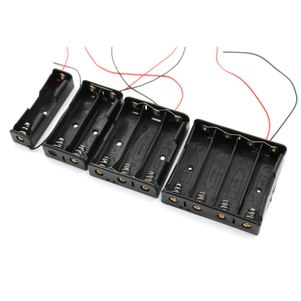 1 2 3 4 18650 Batterij Houder Connector Storage Case Box Met Draad Kabel Serie Parallelle Aansluiting 3.7V 18650 lithium Batterij