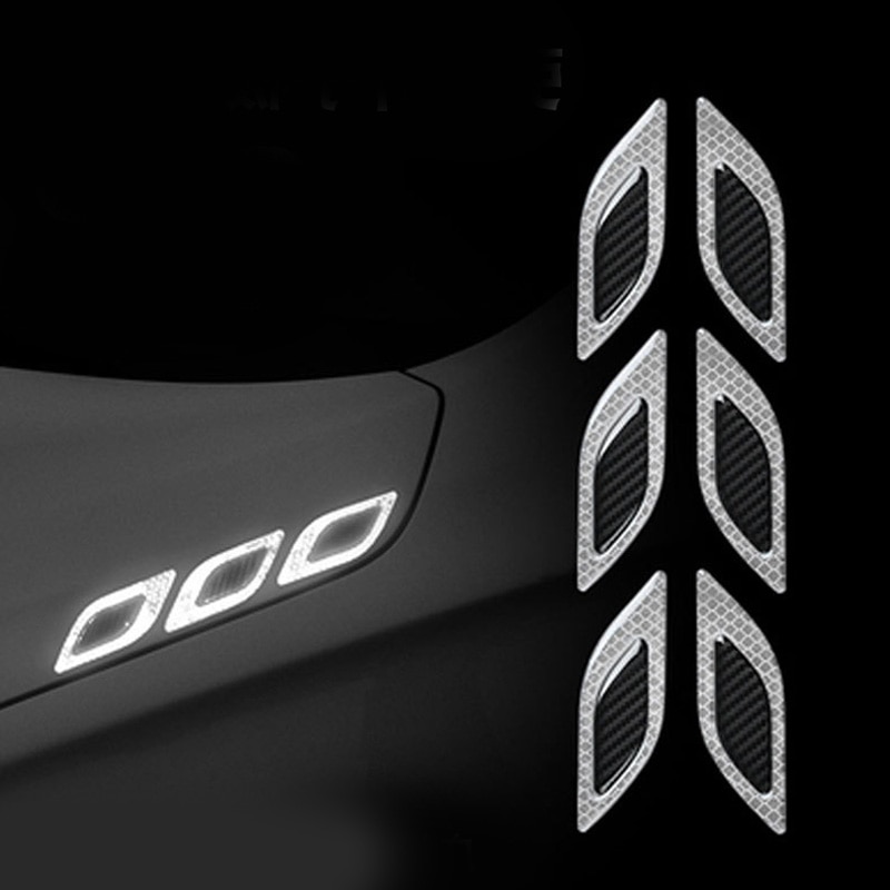 Naklejki samochodowe DIY automatyczny odblaskowe naklejki na HYUNDAI-SOLARIS CRETA dekoracja ciała świetlny 6 sztuk/zestaw