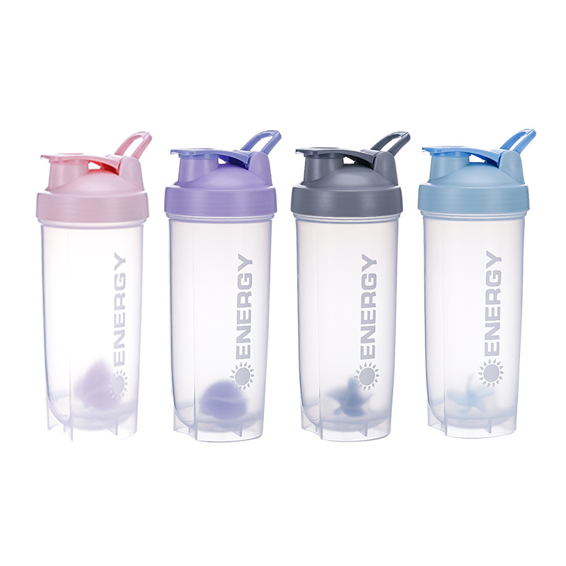 500/700 ml draagbare shakerfles met roerbal is perfect voor eiwitshakes en pre-workout waterflessen zonder BPA