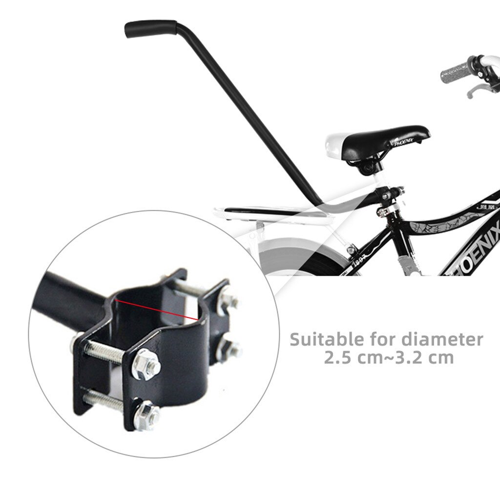 Cykeltræner stativ skubbehåndtag balance styring cykel stang træner til børn børn lærer cykling sikkerhedsøvelse/ws