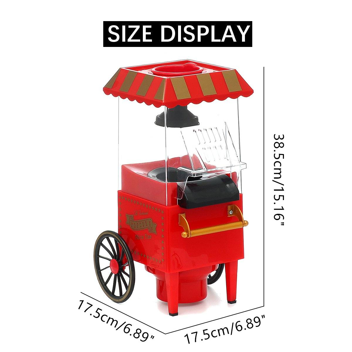 Mini Electric Popcorn Maker Home Air Tabletop Popcorn Makers Party Snack Machine Household Kitchen Appliance 1200W 110V