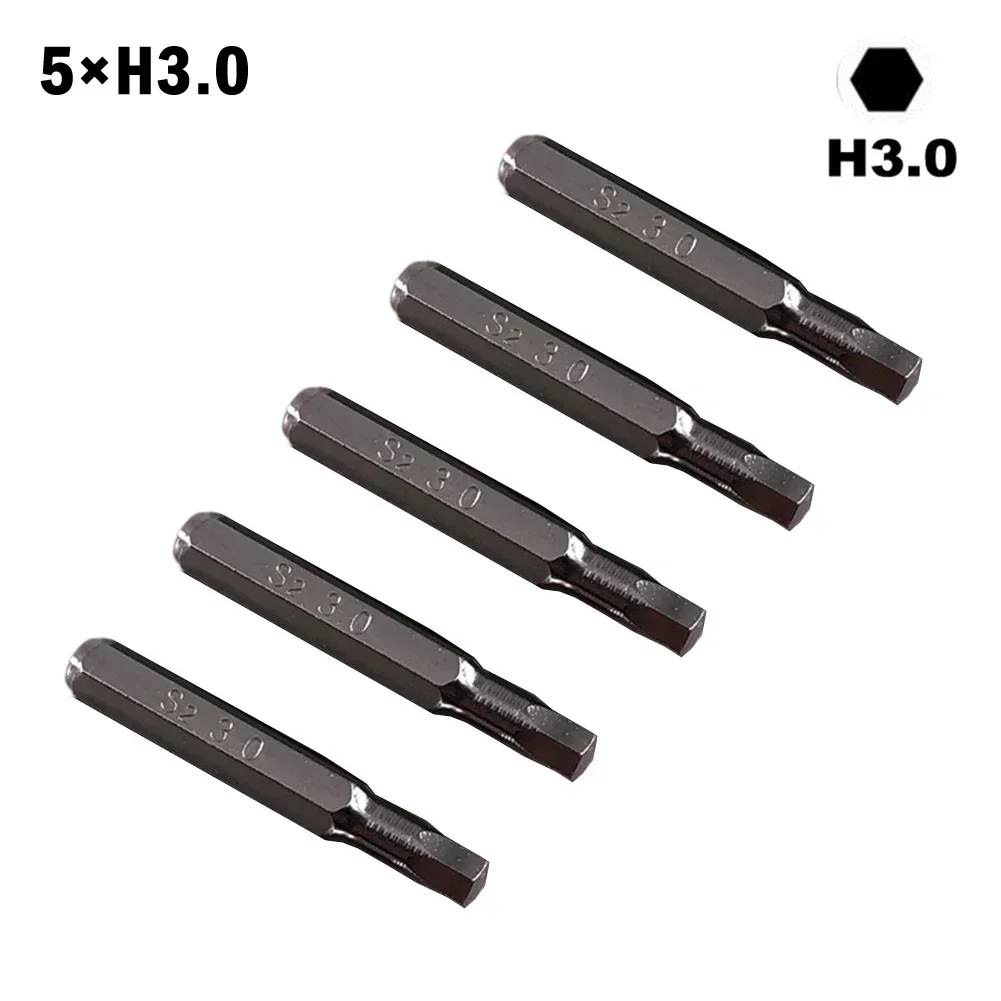 5pcs Hex Shank Screwdriver Bit H4×28mm Small H0.7 H0.9 H1.5 H2 H3 H4 Screwdriver Head 4mm For Hand Repair Tool: PURPLE