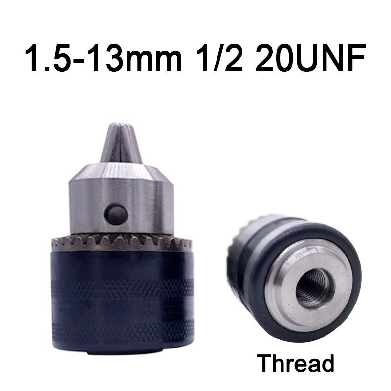 1 stücke Gewinde Bohrfutter 1,5-13mm B16 3/8 Umwandlung Bohrfutter 1/2 M12x 1,25 Schlüssel in Elektrische bohrer Keyless 3 Backenfutter: 1.5-13mm 20UNF