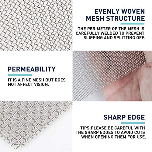 1Pc Stainles Staal Geweven Gaas 120/200/300/400/500 Mesh Doek Scherm Draad Filter Vel voor Thuisgebruik