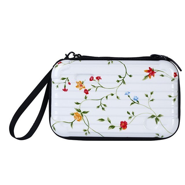 Waterproof ABS Makeup Bags Hard Portable Cosmetic Bag Women Travel Organizer Necessity Beauty Case Suitcase Make Up Bag: green  Pattern