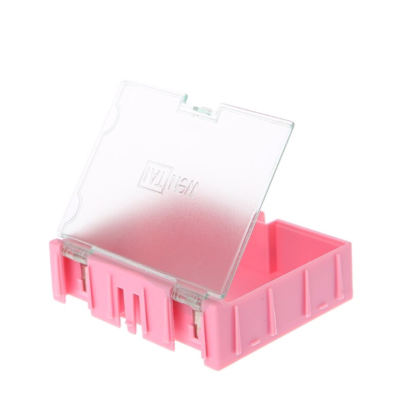 Mini smd smt elektronisk kasse ic elektroniske komponenter opbevaringskasser 75 x 63 x 21mm