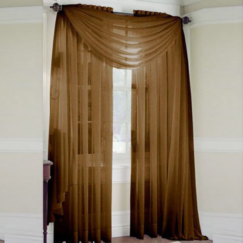 1pc 100*200cm Neue Einfarbig Voile Schiere Vorhang Panel Fenster Vorhänge Europa Fenster Tüll Vorhänge Wohnzimmer zimmer Dekoration: NO. 8