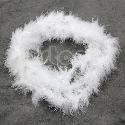 1 PC couleurs différentes 2 mètres Marabou plume Boa pour Burlesque Boas déguisement fête: WHITE