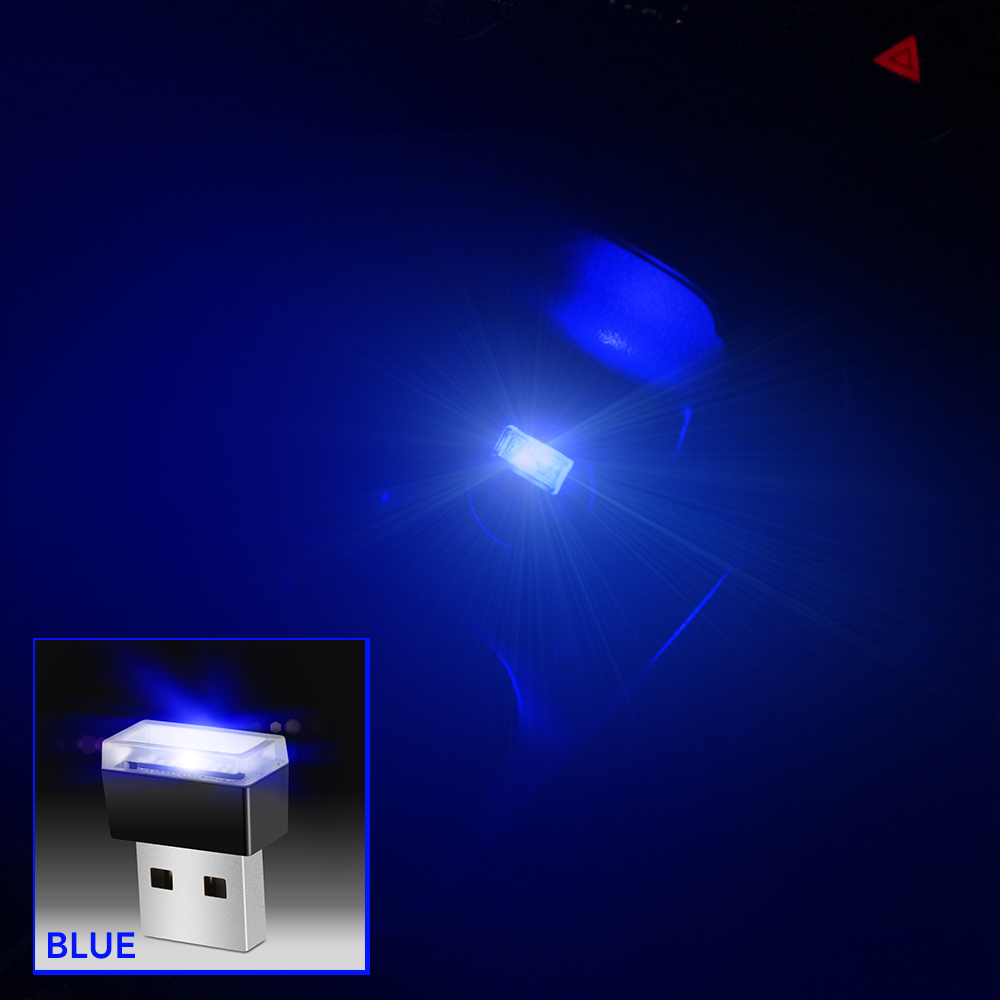 LED luz interior de Ambiente de coche accesorios etiqueta para Hyundai IX35 Solaris acento I30 Tucson Elantra Santa Fe Getz I20 Sonat: Azul