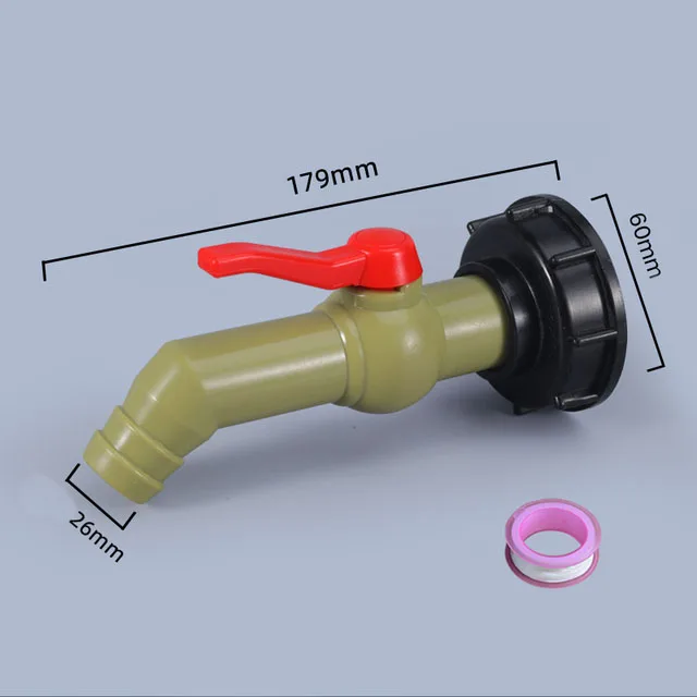 IBC tank adapter water cube valve fittings Garden irrigation connector Easy use Hose Switch Faucets: PURPLE