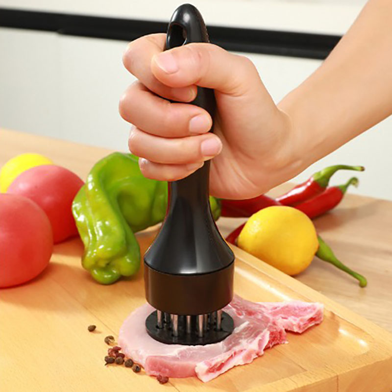 Handmatig vleesprikker van roestvrij staal, keukenhulpmiddel voor thuisgebruik, vleesbereiding, barbecue, vlees mals maken met een naald