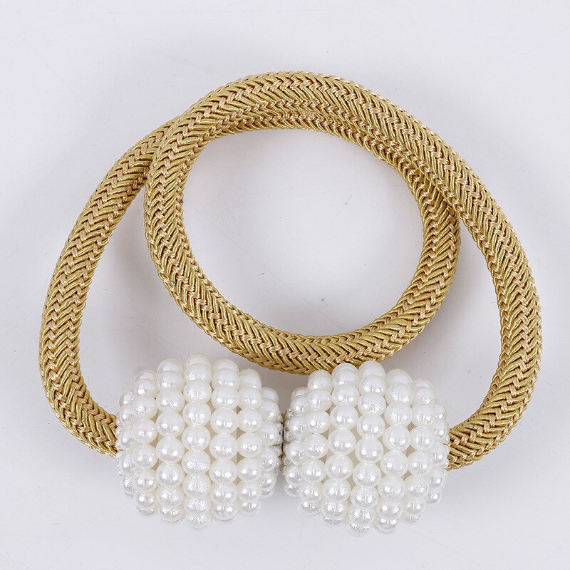 Ganchos magnéticos de perlas para cortina, soportes de cortinas, ganchos de hebilla, hebilla de bola para colgar, accesorios para cortina, decoración del hogar, 1 ud.