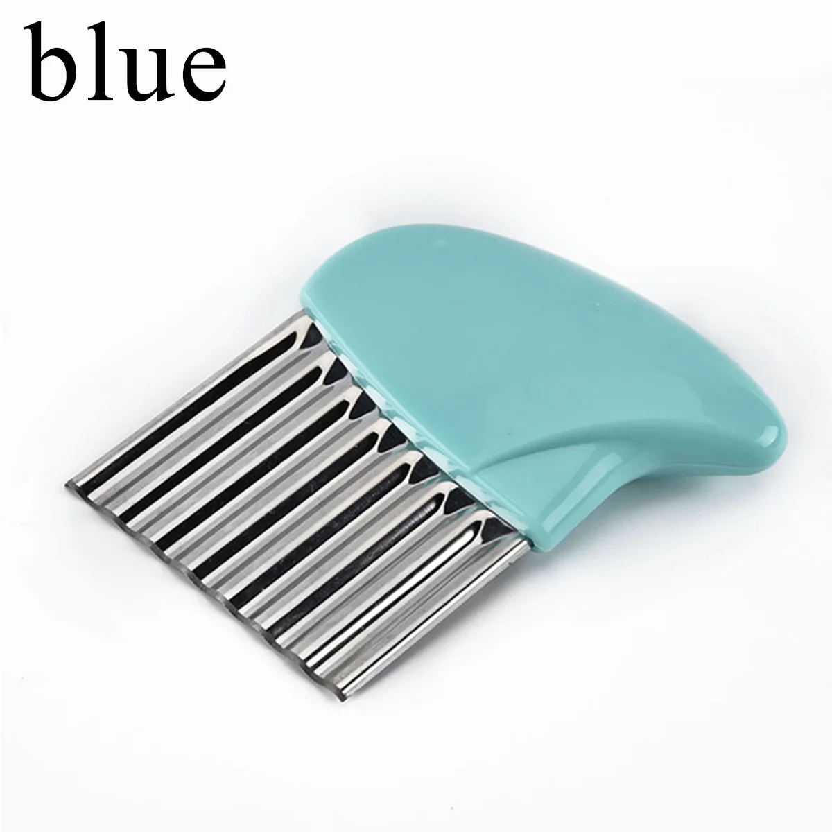 Multifunctional Stainless Steel Potato Cutter Wave Knife French Fries Slicer Vegetable Cutter French Fries Cutting Kitchen Tools: Dark Grey