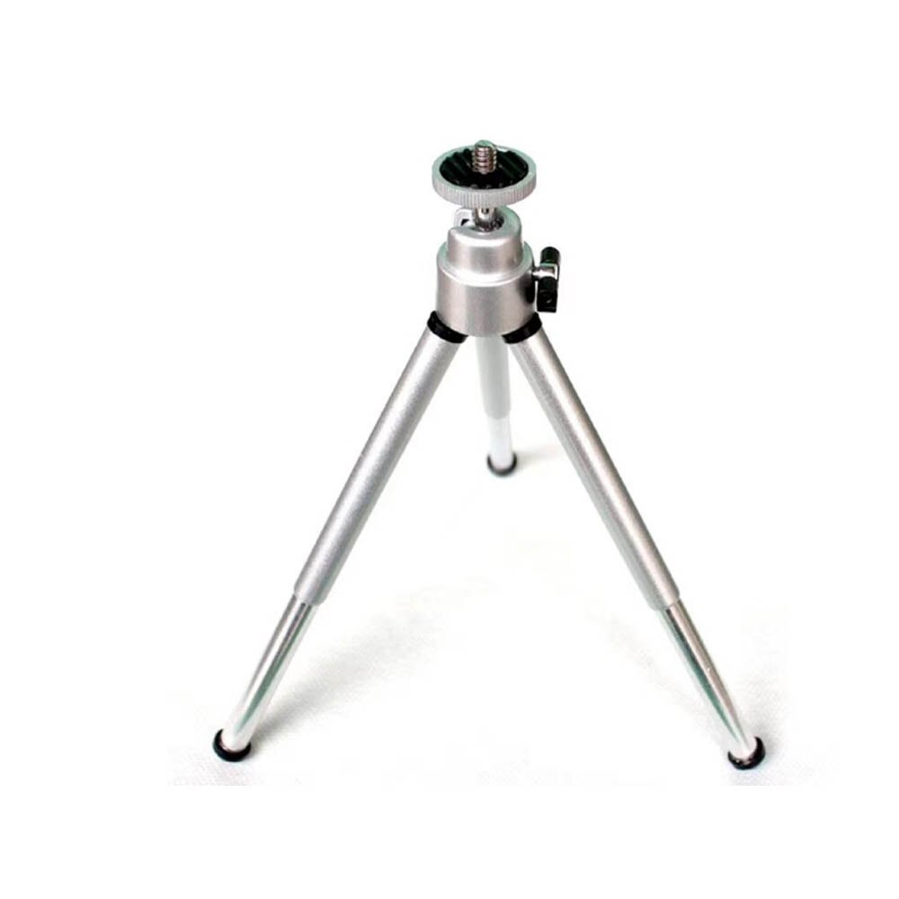 Mini Flexible Tripod 2 Section Stand Holder for Projector Camera Aluminum Alloy Desktop Tripod for Mobile Phone: Sliver