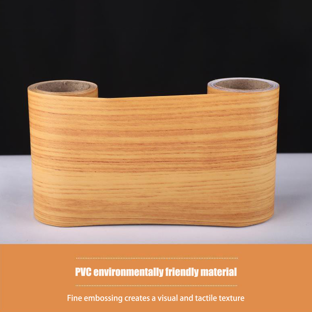 Wood Grain Door Frame Wrapping Edge Stickers Self-adhesive Renovation Furniture Holes Cover Wooden Door Cover Floor Stickers 5M
