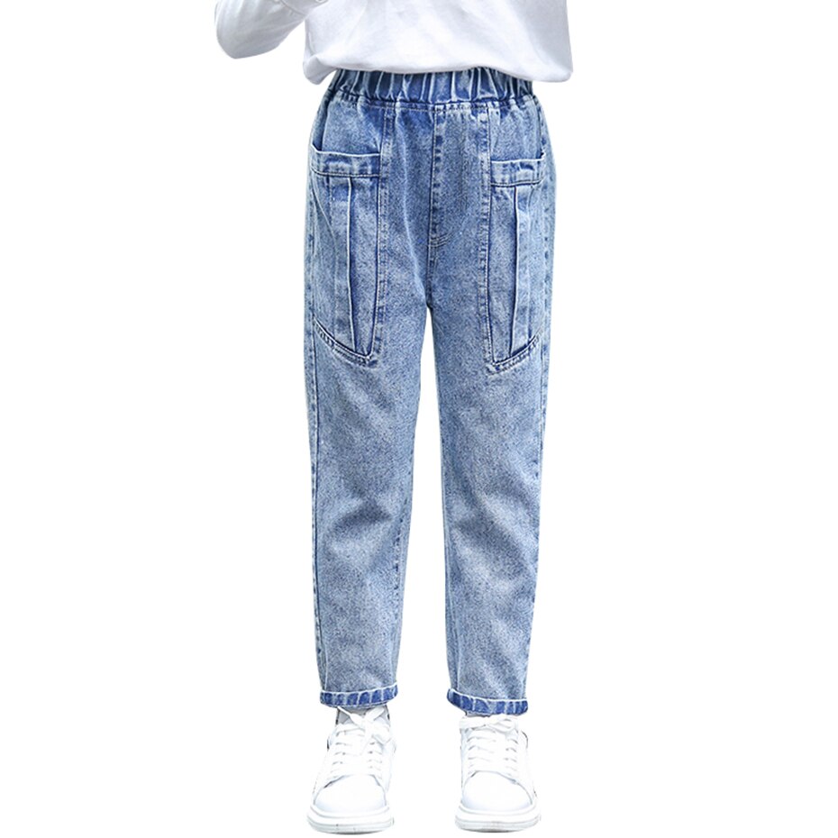 Jean pour fille couleur unie fille jean enfants printemps automne jean enfants Style décontracté vêtements pour enfants 6 8 10 12 14
