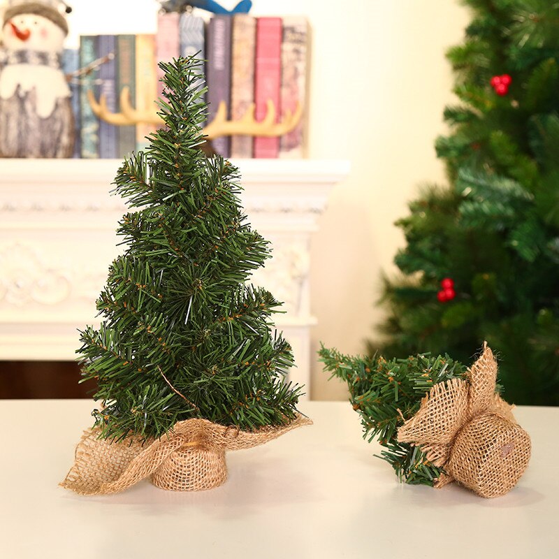 Mini Jute Kerstboom, Kerst Dag Mall Venster Desktop Plant Decoratie 20Cm Of 30Cm