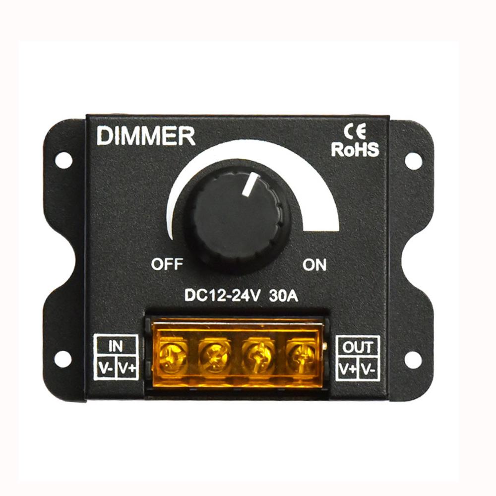 DC12V-24V LED Dimmer 30A 360W Adjustable Brightness Dimming LED Lamp Strip Light Driver Single Color Controller Stepless Dimmer: style 2