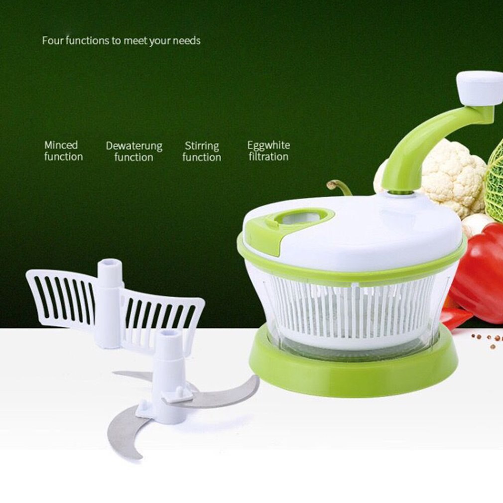 Portable Blender Manual Food Processor Multifunctional Kitchen Tools Round Spiral Vegetable Slicer Meat Grinder Chopper Mixer