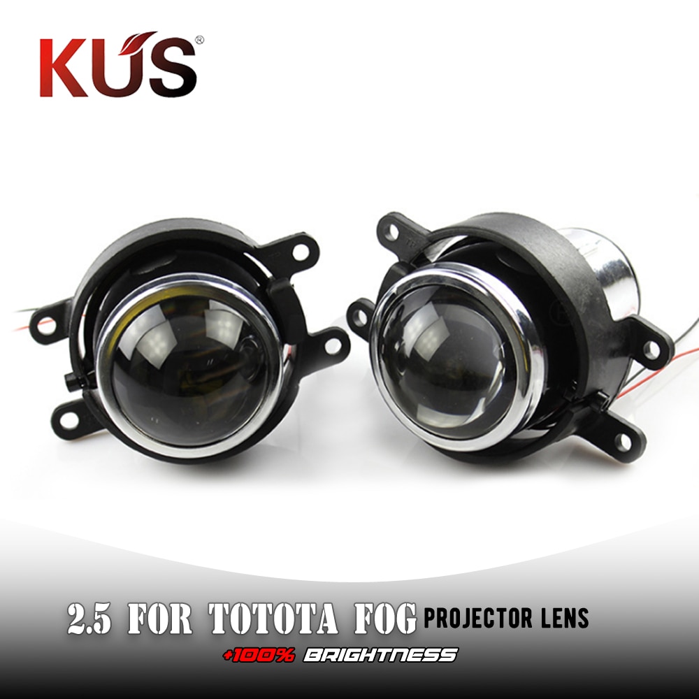 2 stuks 2.5 inch Mistlamp Lens voor Toyota/Citroen/LEXUS Volledige Metalen Bi Xenon Projector Lens Auto h11 Mistlamp hid retrofit