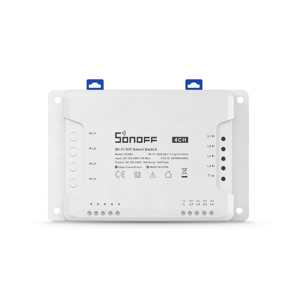 self locking Smart home 4 channel wi-fi relay board module to control home appliances remotely with timer function