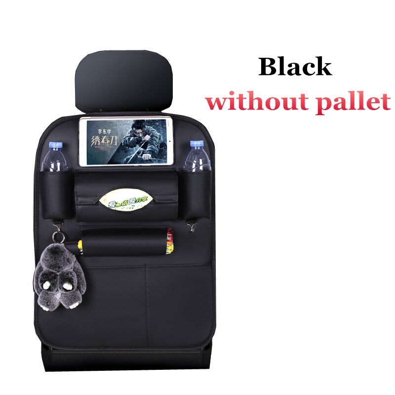 Nueva mochila para asiento de coche, organizador de mesa plegable, caja de almacenamiento para silla de bebé, caja de bolsillo, accesorios para automóviles: black without pallet