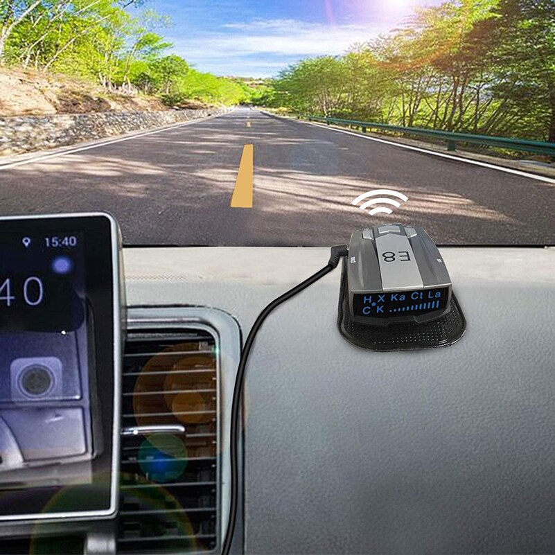 Detector de radar de velocidade do carro com display led voz alerta e sistema de alarme detector de radar kit com detecção de 360 graus