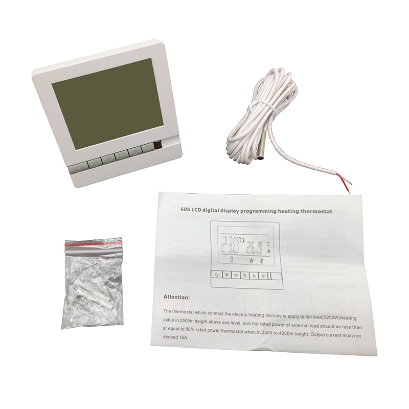 MK605 Can shipped from Russian 16A 230V Programmable thermostat, LCD cronotermostato Floor Heating Room Termostat Controller