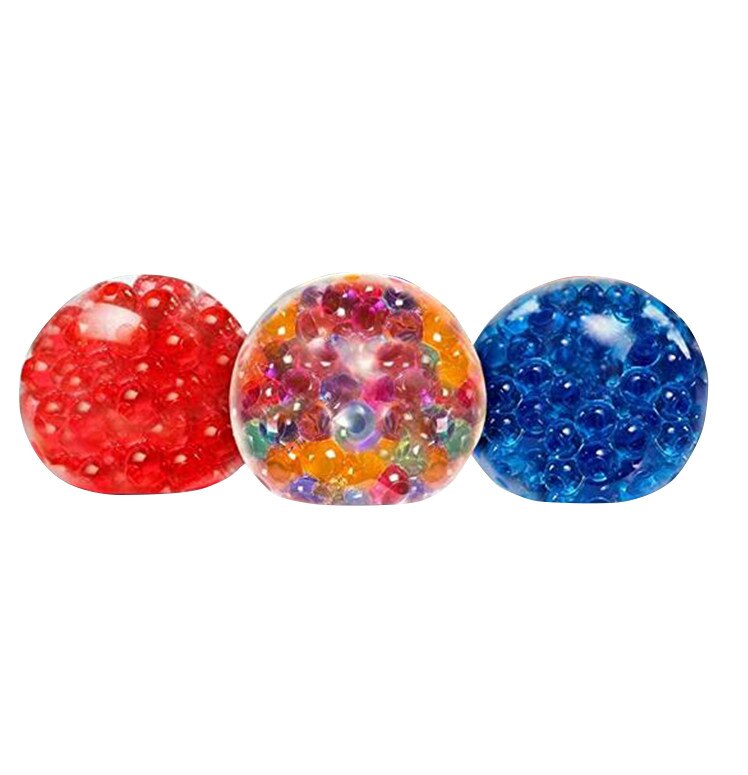 3 stücke Farbige Ball 6,5 cm Kristall entlüften Drückt Farbigen Perle Ball Dekompression Trauben Ball Kann Selbst-Klebstoff auf Glas Spielzeug