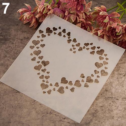 peinture modèle pochoir Scrapbooking Album gâteau café bricolage Art décor moule: 7
