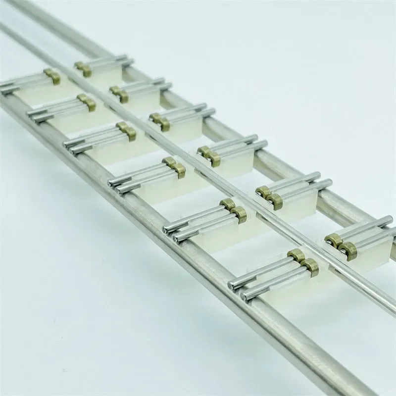 1/160 N Scale Train 50cm Track Model Accessories Train Treadmill Track Bearing Test Stand With 6 Rollers / Single Roller Module