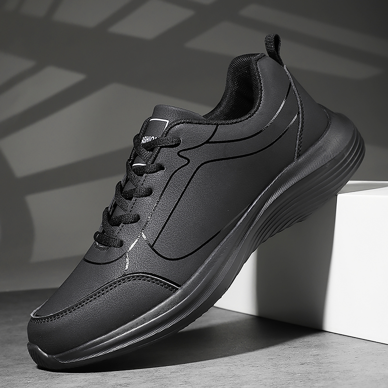 New men's pu sneakers, men's casual shoes, outdoor jogging training shoes, high-quality comfortable men's shoes, size e 48
