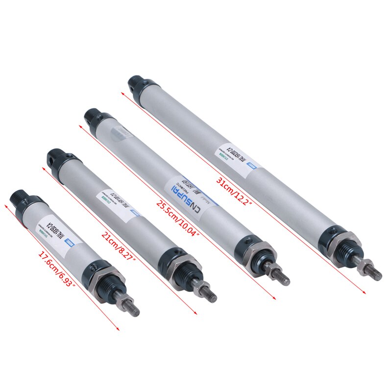 MAL 16mm x 50/100/150/200mm simple tige Double effet Mini vérin pneumatique directe Support