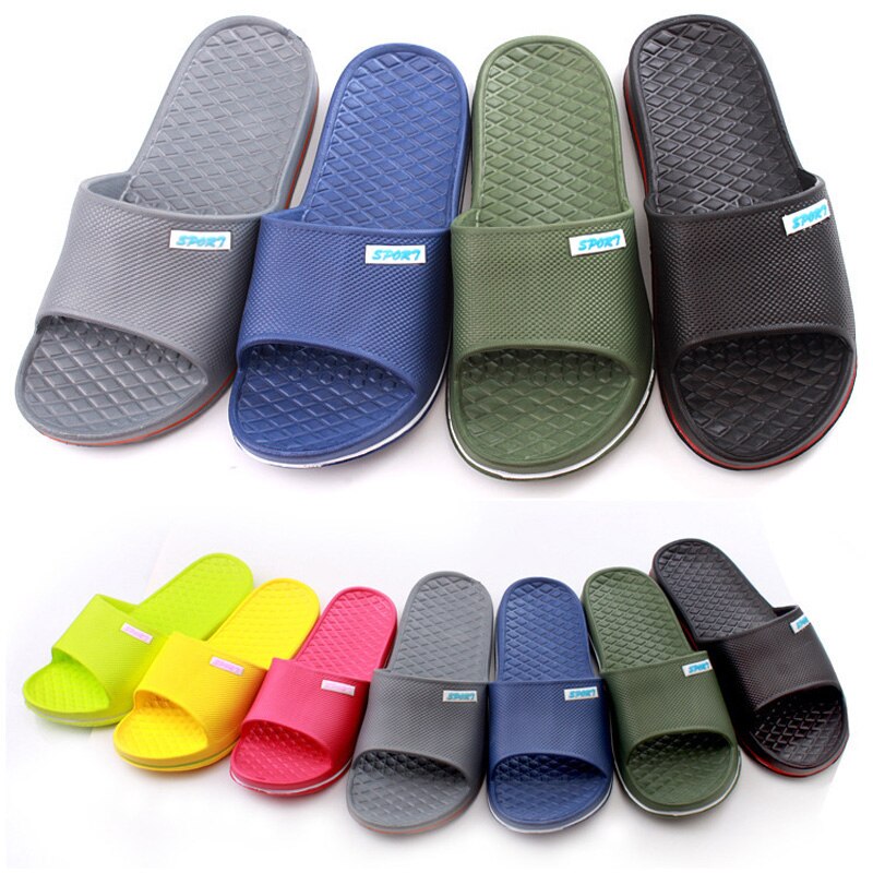 EVA Household Slippers Men's Indoor Flip Flops Lovers' Anti Slip Thick Bottom Slippers Summer Women Home Flat Shoes WSL1000