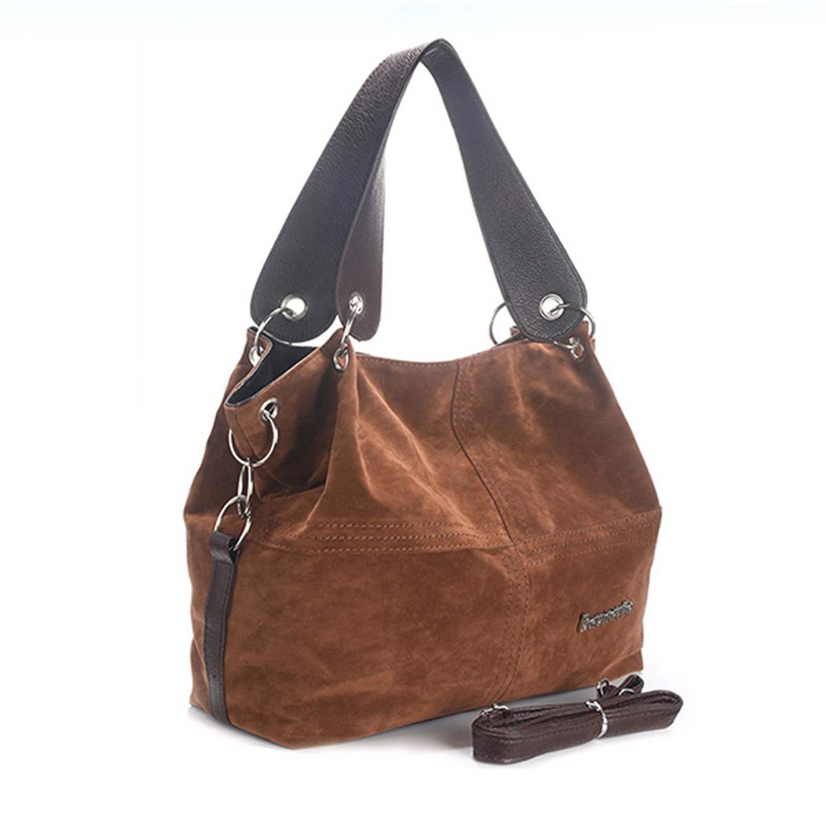 AQUEEN Vintage femmes sac à main femme daim sacs en cuir sac à bandoulière sac à bandoulière dames Hobos fourre-tout décontracté sacs à main de
