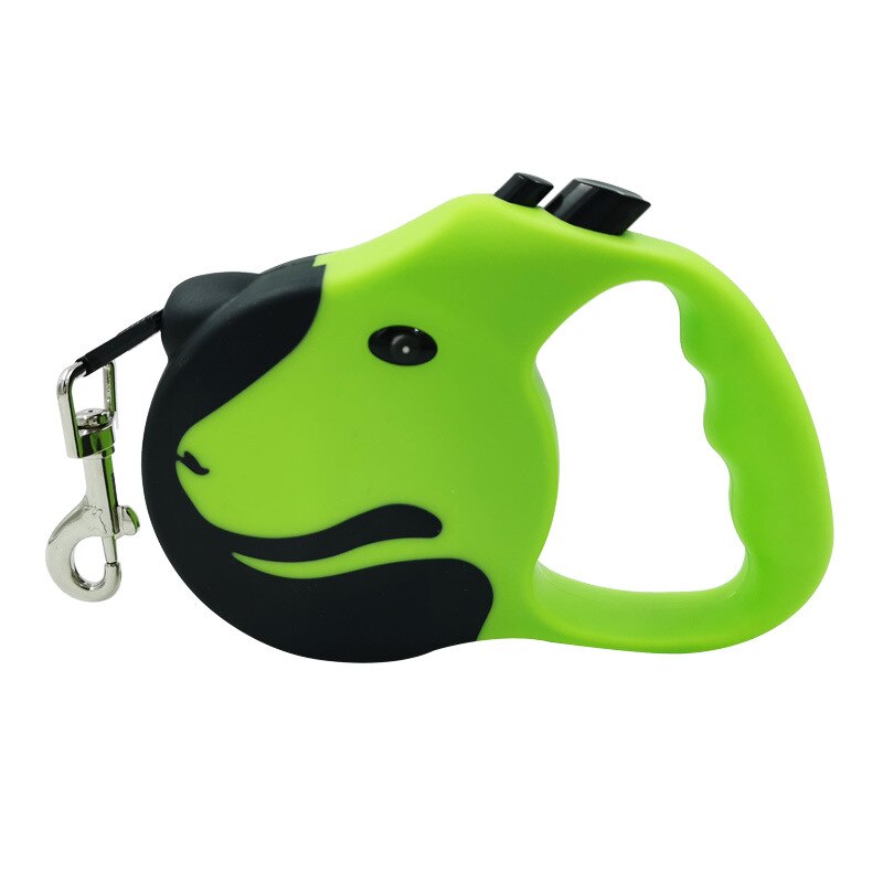 Automatic Retractable Pets Dog Leash Nylon Extending Puppy Walking Running Dog Leads Reflective Tape Dog Leashes 3/5m: green / 3m