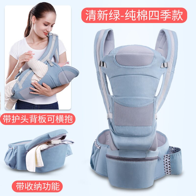 Ademende heupkruk rugzak draagzak draagdoek schouder accessoires draagzak ergonomische baby porteo baby babytas  bw50by: Stijl 1