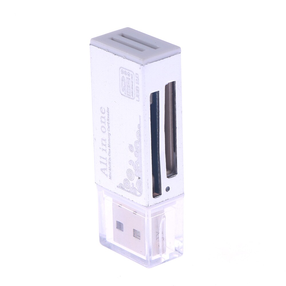 Kortlæser lille usb 2.0 multi hukommelseskortlæser adapter til micro sd sdhc tf  m2 mmc