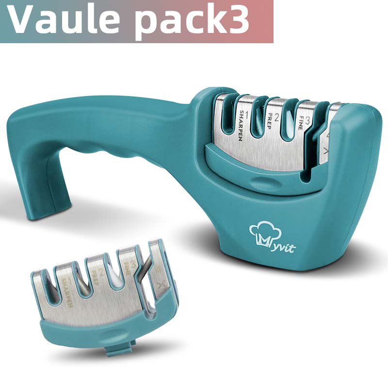 Messenslijper 4 In 1 Stadia Slijpsteen Professionele Whetstone Tungsten Diamond &amp; Keramische Schaar Slijpers Slijpsteen: light blue set