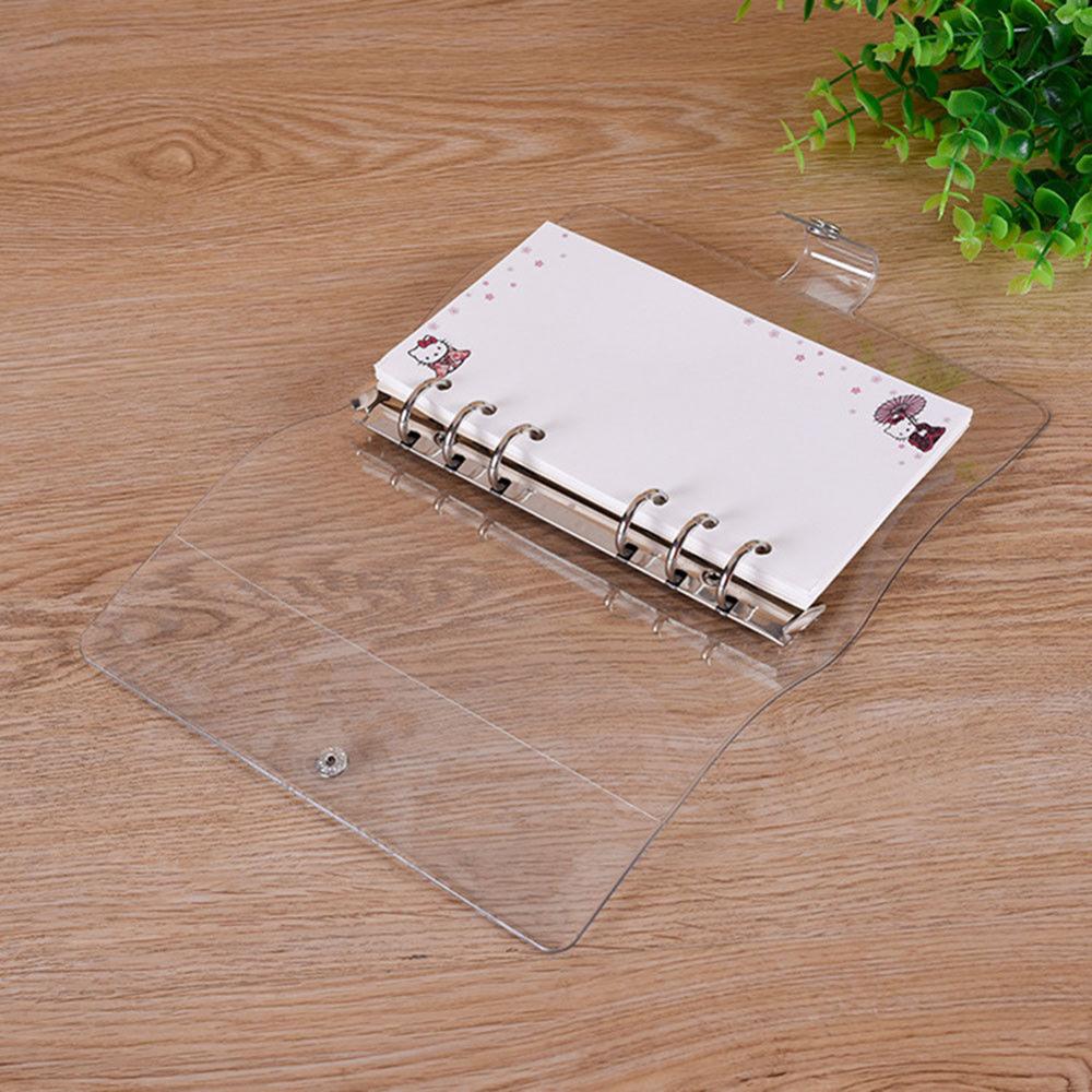 A5/a6/a7 pvc notebook tillbehör ark skal kontor skola genomskinlig kortfattad 6 hål pärm planerare omslag bullet journal