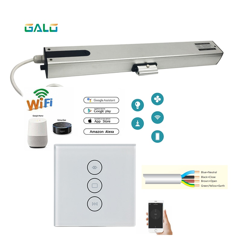 A-OK Motorized window opener 2/4 wires motor Tuya WiFi Curtain Blinds Switch & remote control Accessories Optional