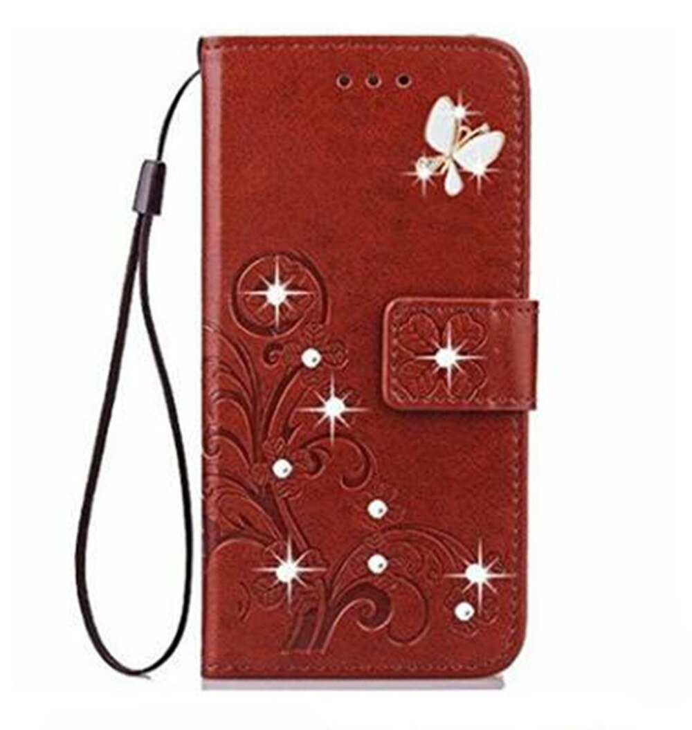 Per UMIDIGI A9 Pro Copertura di Caso di Vibrazione DELL'UNITÀ di elaborazione Del Cuoio Del Raccoglitore Capa Coque Telefon Etui Cassa del Magnete Per UMIDIGI Umi A9 pro Fonda Borsette Astuccio: Brown HZ butterfly