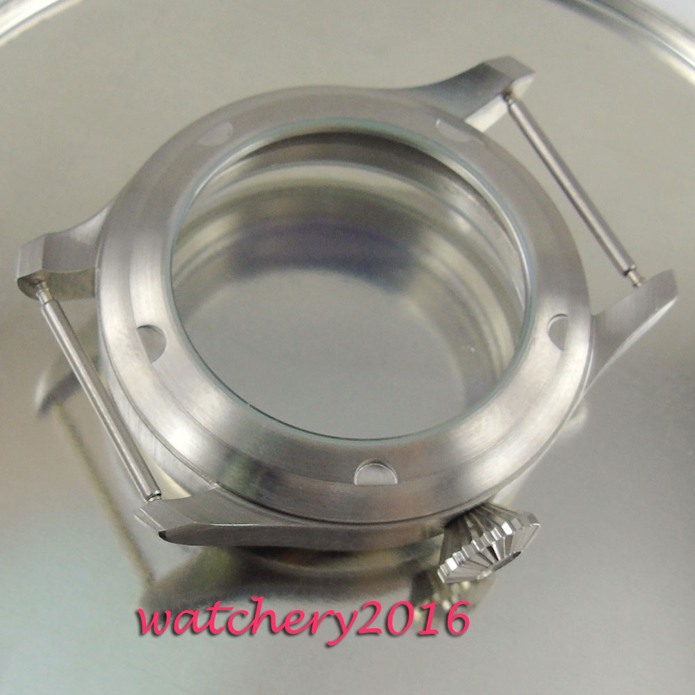 47mm full stainless steel case fit eta 6497 6498 movement Men's watch case