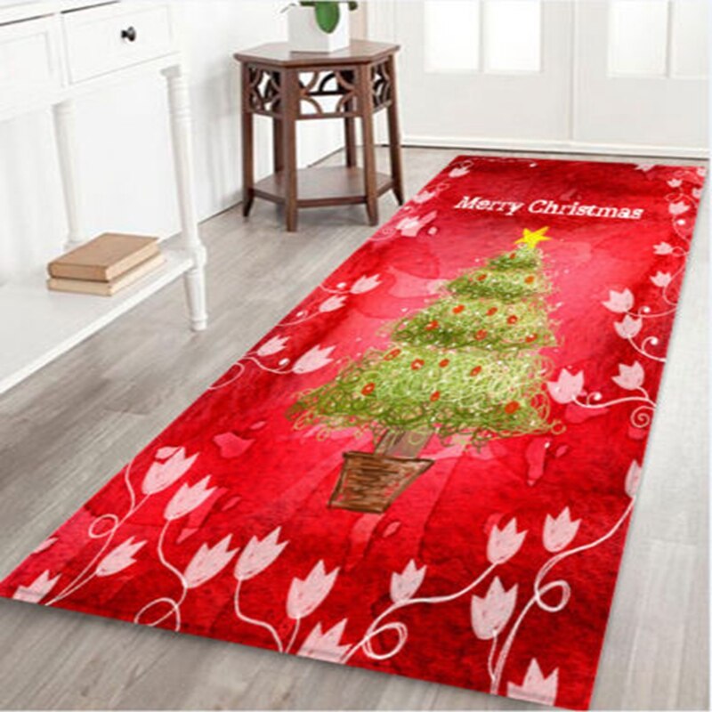 115X160Cm Kerst Tapijt Winter Office Home Warm Mat Xmas Party Play Tapijt Ultra Zachte Vloerkleed woonkamer Anti-Slip Tapijt