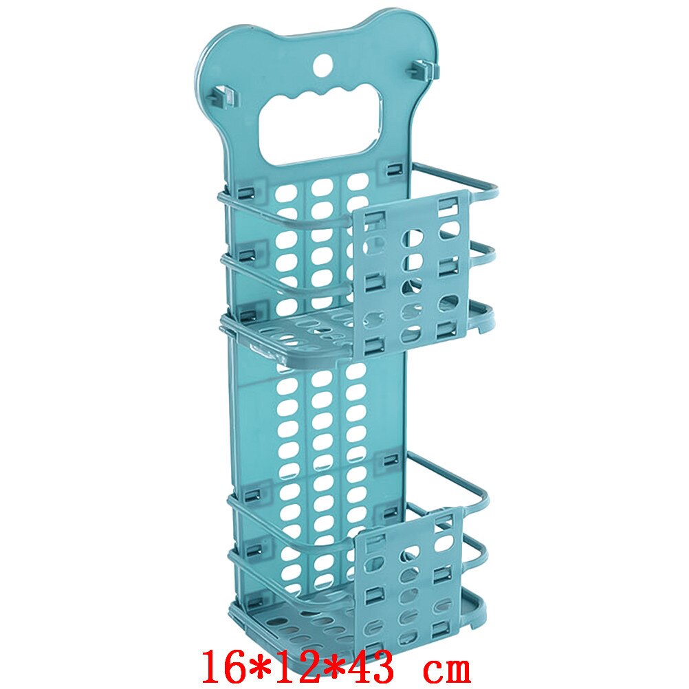 Portable Wall Hanging Laundry Basket Underwear Socks Barrel Bucket Clothing Storage Bag Foldable Bathroom Laundry Organizer: Blue
