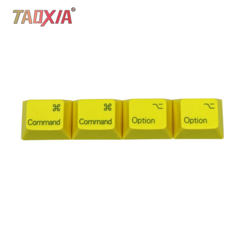 Novo para mac adicionado comando chave tampa opção teclado fábrica altura atalho pbt chaves para a frente-gravura lado-gravura tampa de teclado: yellow  ZK